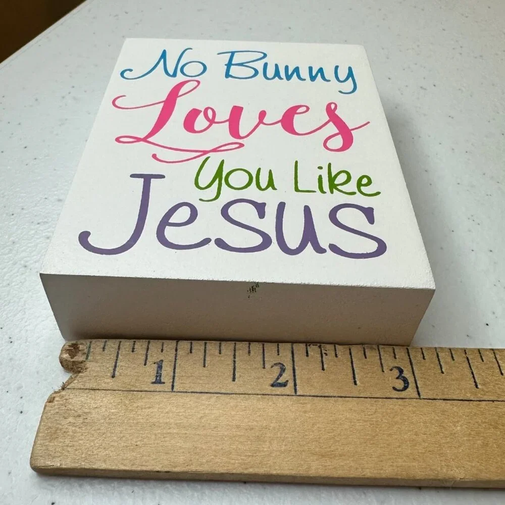 No Bunny Loves You Like Jesus Easter decoration tiered tray spring decoration
